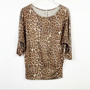 Renee C. | Stitch Fix Metallic Leopard Lurex Top